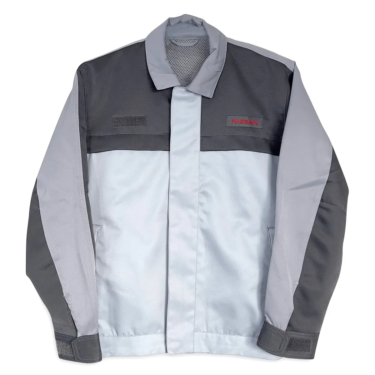 New Genuine Jdm Retro Japan Nissan Mechanic Staff Jacket 2 Tone Grey 1