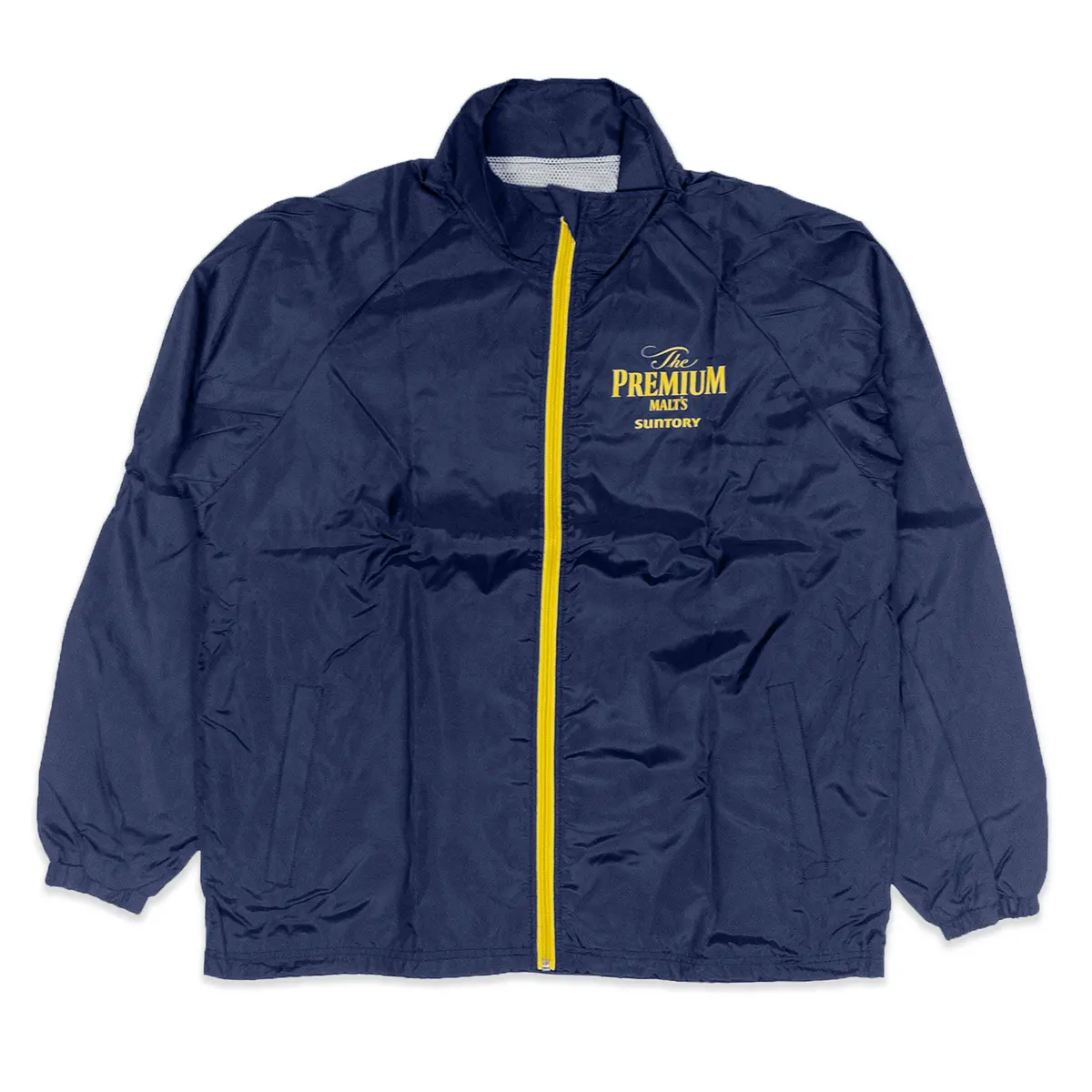 New Genuine Retro Japan Jdm Suntory The Premium Malts Windbreaker Jacket Navy 1
