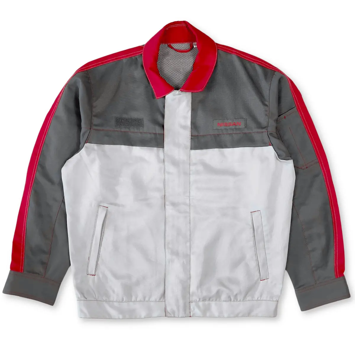 New Genuine Retro Jdm Workwear Nissan Japan Mechanic Jacket Coat Red 1