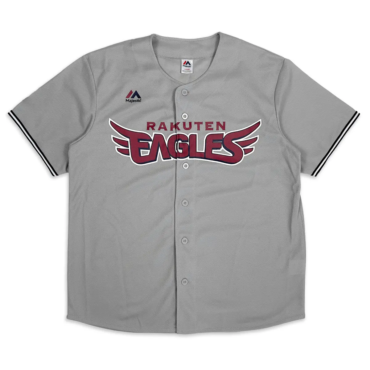 New Japan Npb Baseball Majestic Tohoku Rakuten Eagles 2021 Jersey Grey 1