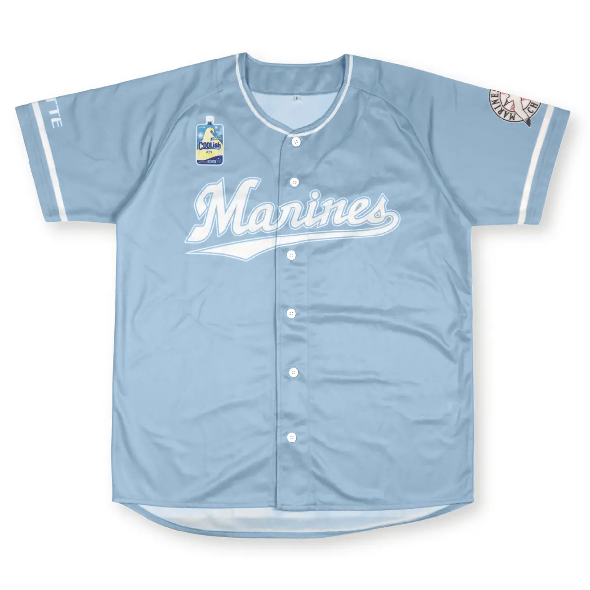 New Japan Npb Chiba Lotte Marines Coolish Baseball Promotional Jersey Blue 1