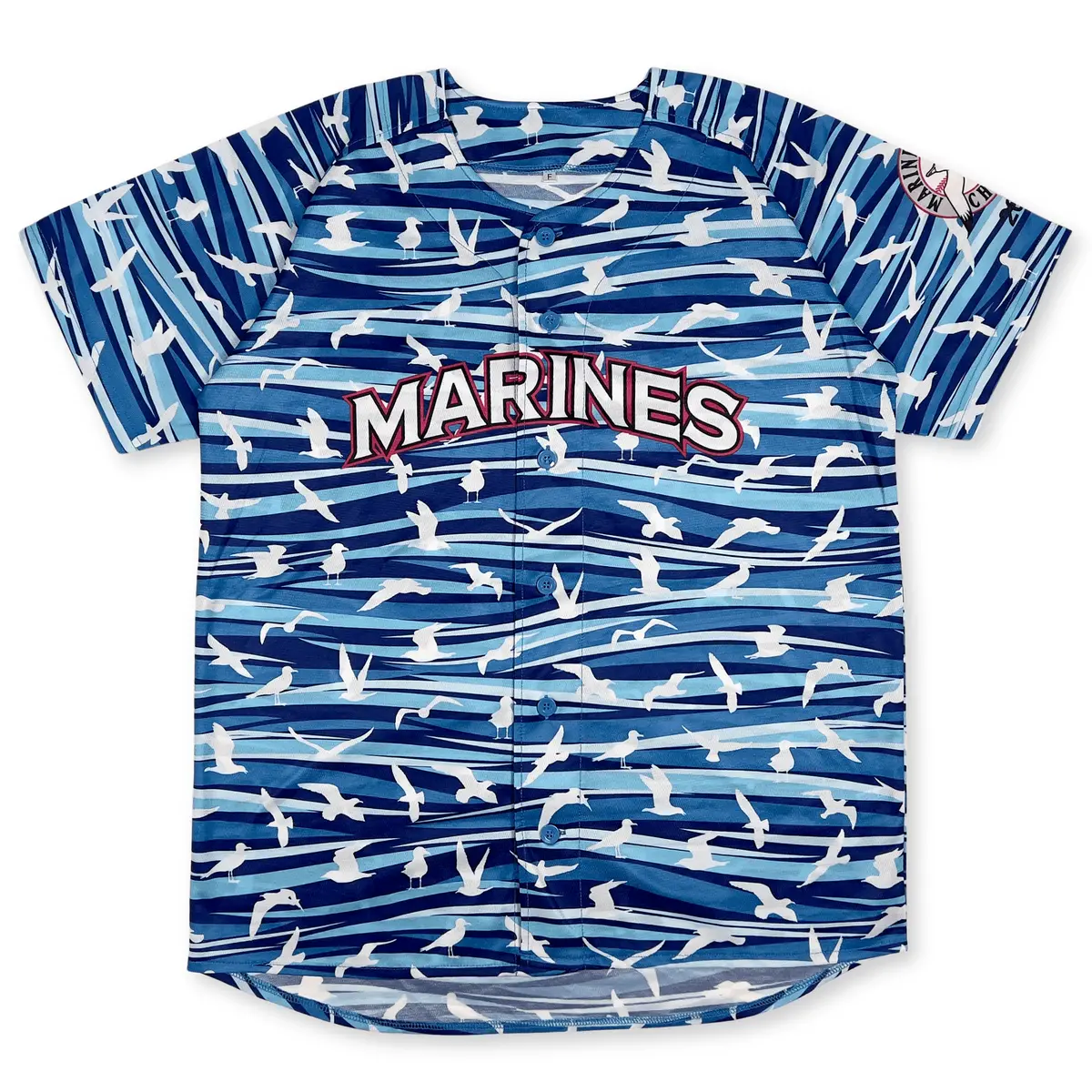 New Japan Npb Chiba Lotte Marines Festa Baseball Promotional Jersey Blue 2018 1