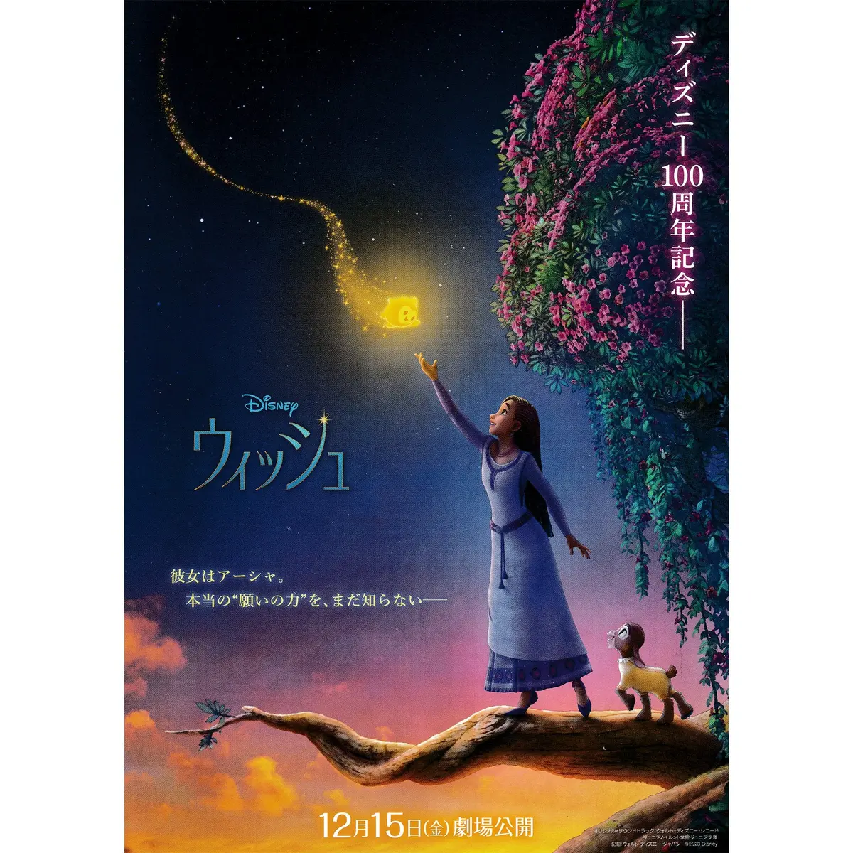 New Japanese Chirashi B5 Mini Anime Movie Poster Disney Wish 1