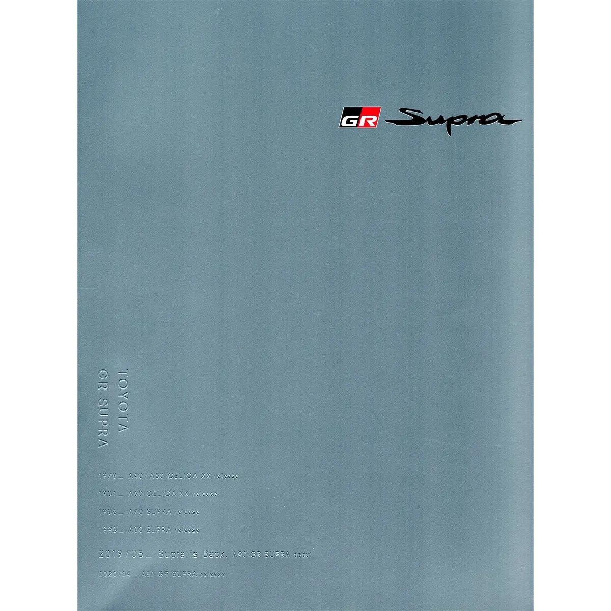 New Jdm Japan Toyota Gr Supra Manufacturer Catalog Brochure 2022 1