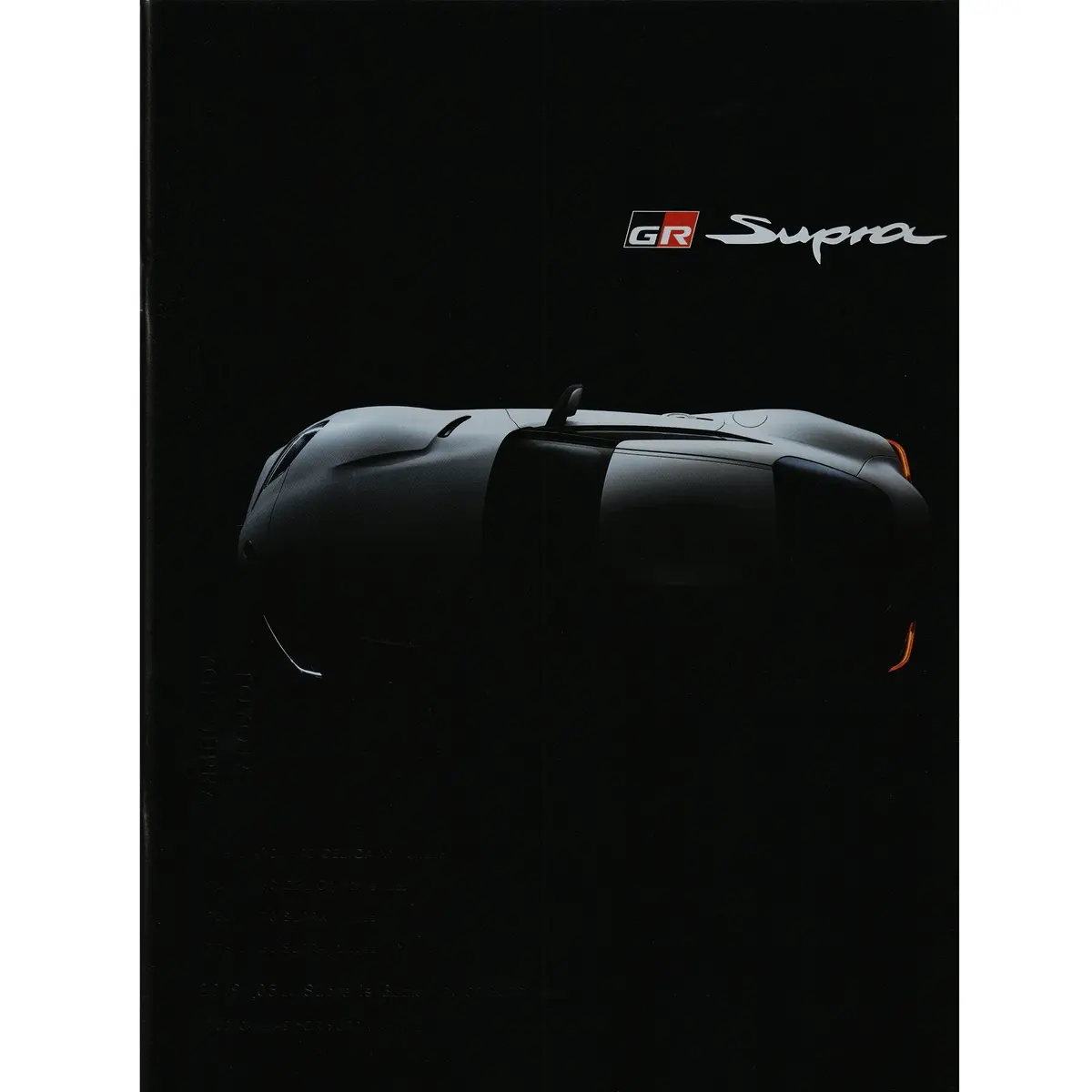 New Jdm Japan Toyota Gr Supra Manufacturer Catalog Brochure 2023 1