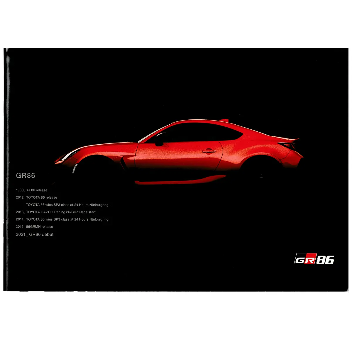 New Jdm Japan Toyota Gr86 Manufacturer Catalog Brochure Set 2023 1
