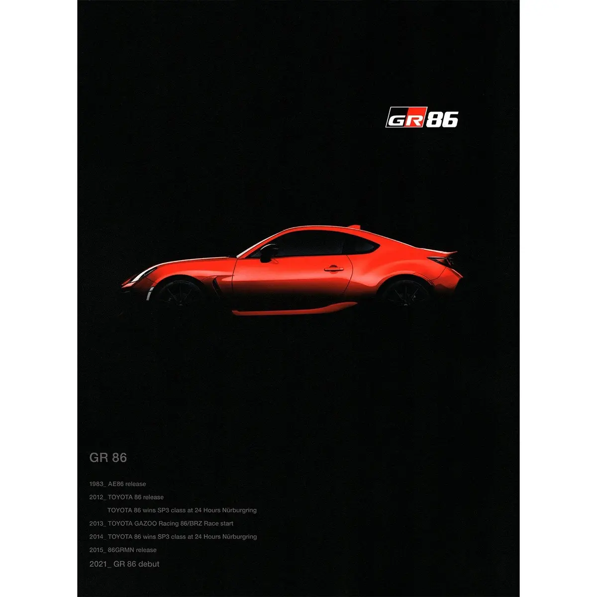 New Jdm Japan Toyota Gr86 Manufacturer Catalog Brochure Set A Type 2021 1