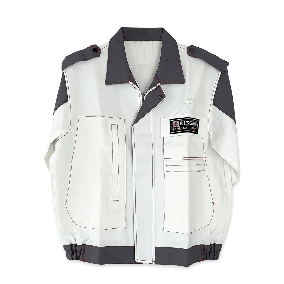 New Jdm Retro Rare Japan Nissan Genuine Parts Staff Jacket White 1