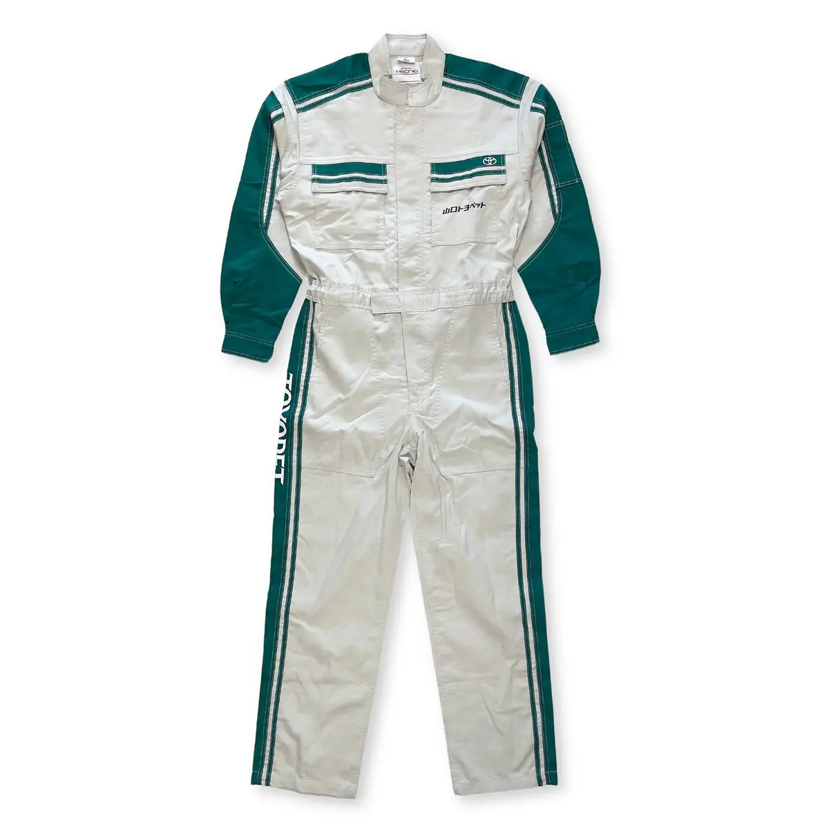 New Jdm Retro Toyota Toyopet Tecno Mechanic Tsunagi Coveralls Green 1
