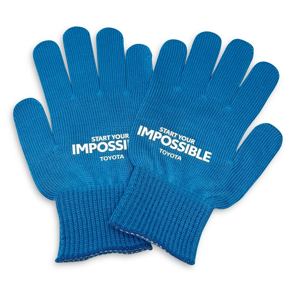 New Jdm Toyota Star Your Impossible Cold Weather Knit Work Gloves Blue 1