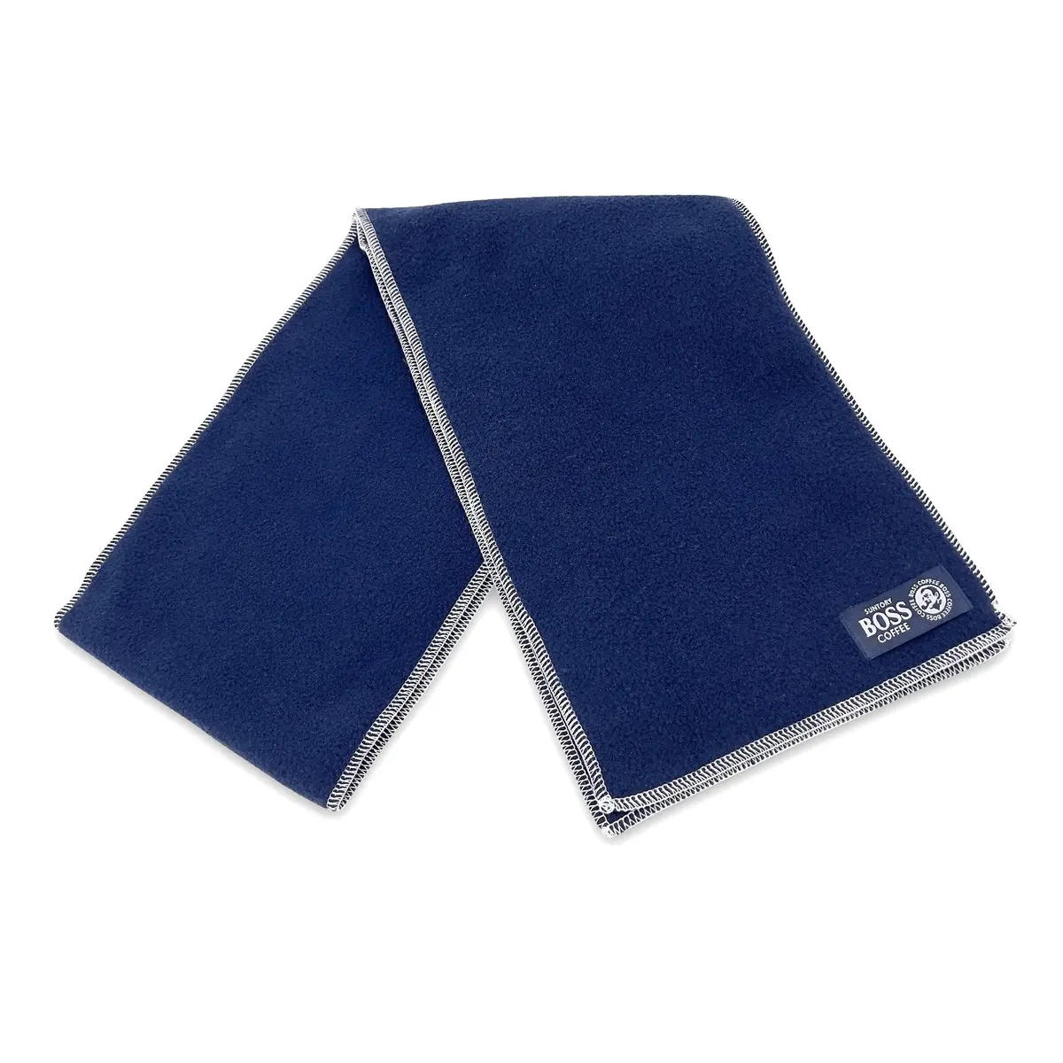 New Limited Edition Japan Fleece Suntory Boss Coffee Scarf Blue 1