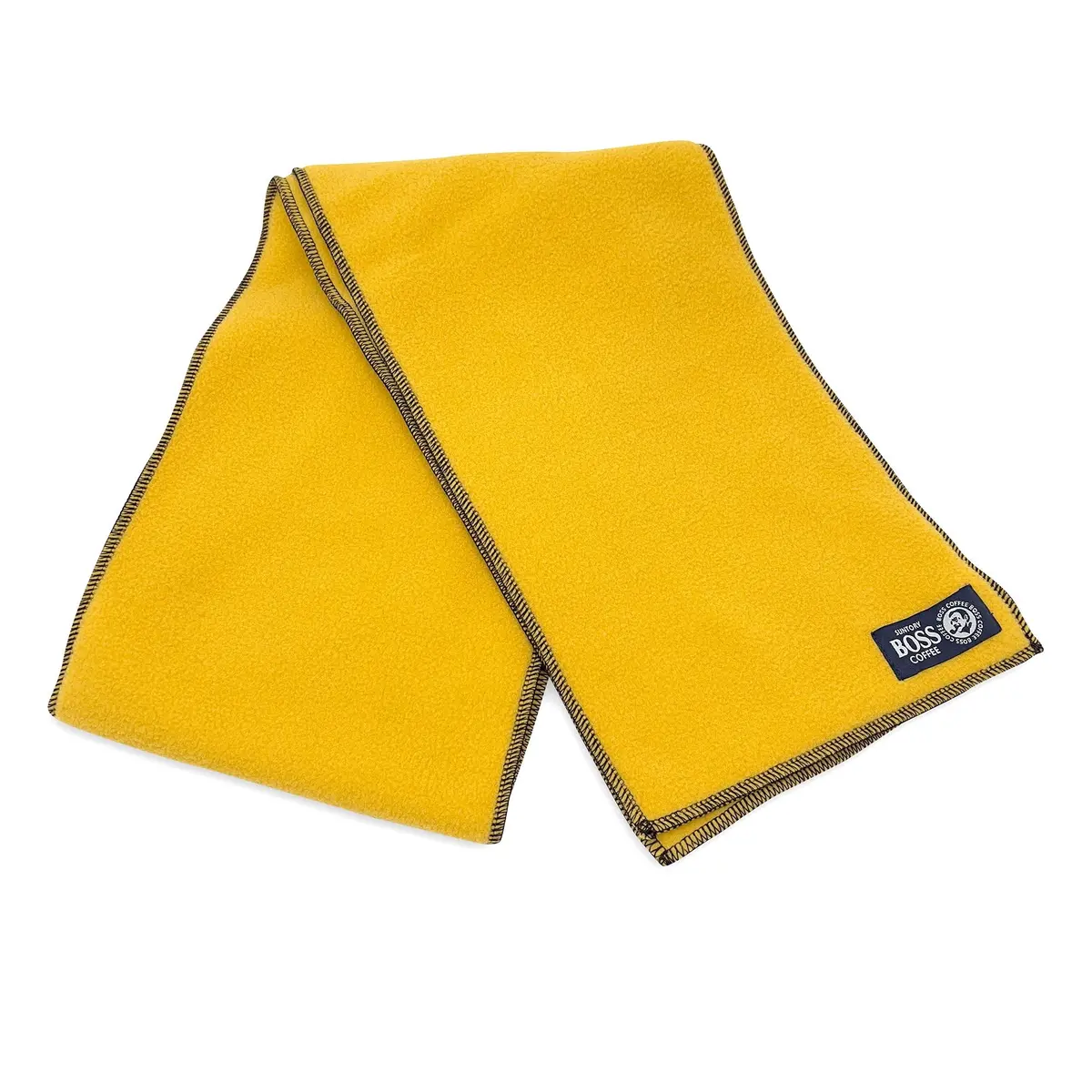 New Limited Edition Japan Fleece Suntory Boss Coffee Scarf Yellow 1