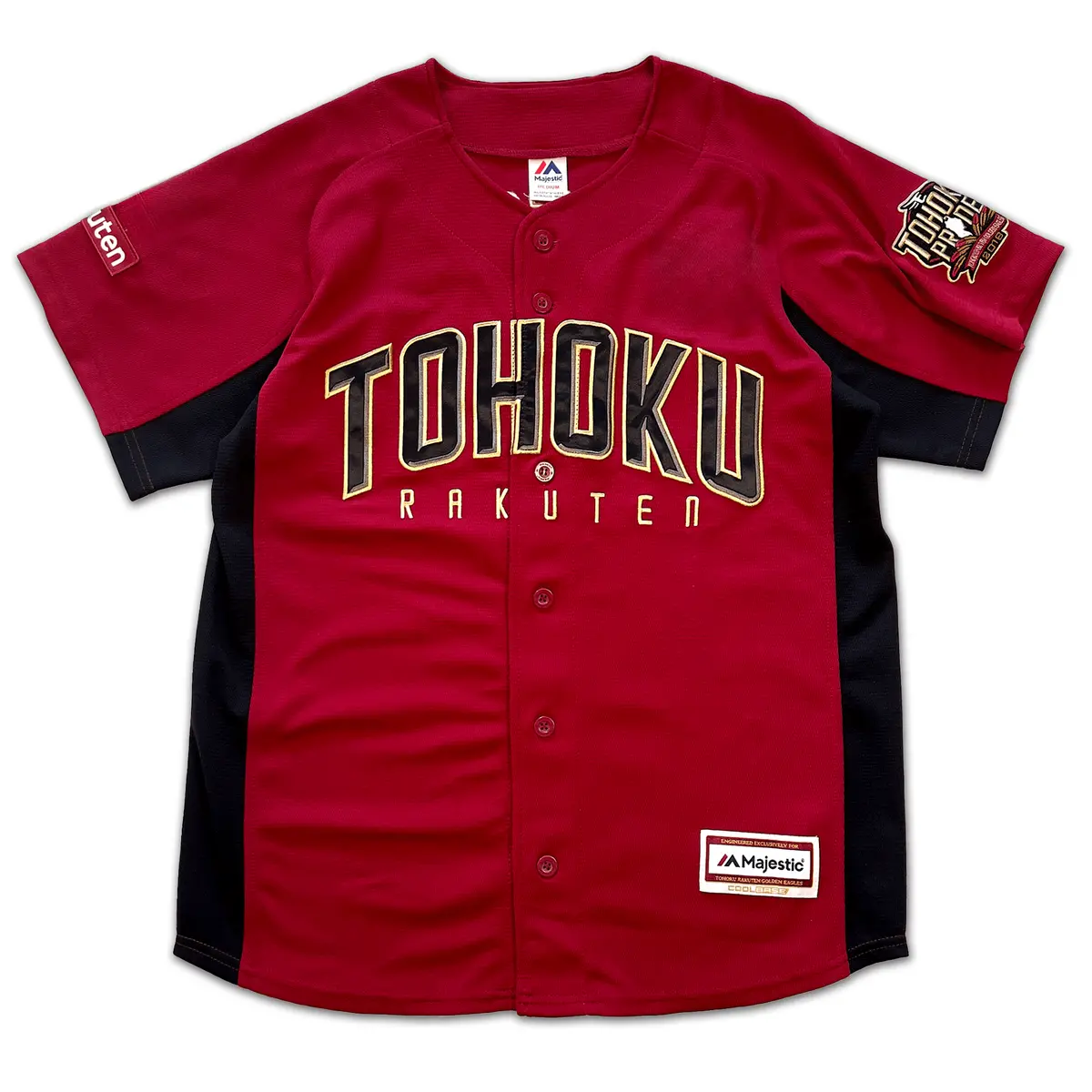 New Majestic Npb Baseball Tohoku Pride Rakuten Eagles Knit Jersey 2018 Red 1