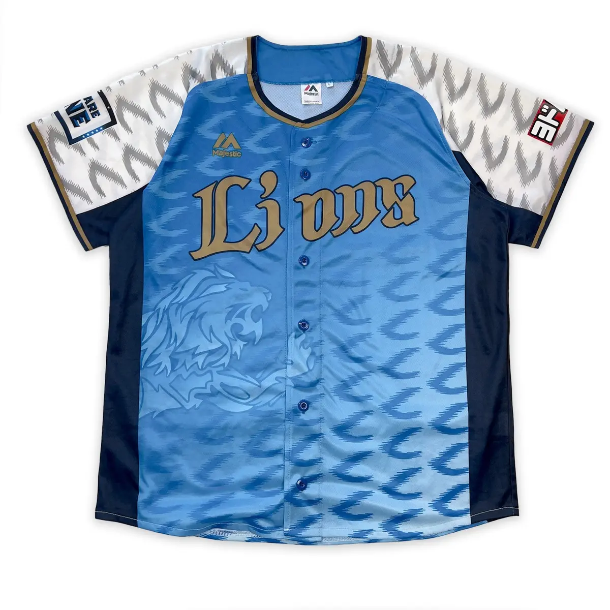 New Majestic Saitama Seibu Lions Npb Japan We Are One Baseball Jersey Blue 1