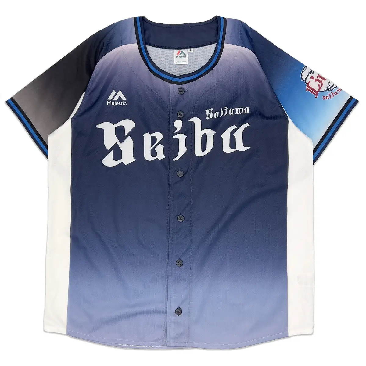 New Majestic Seibu Lions Fan Club Npb Japan Baseball Jersey Blue 1