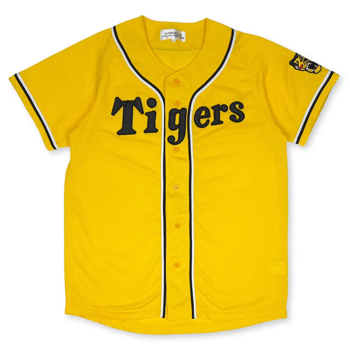 New Mizuno Retro Npb Japan Hanshin Tigers Baseball Knit Jersey Black Yellow 1