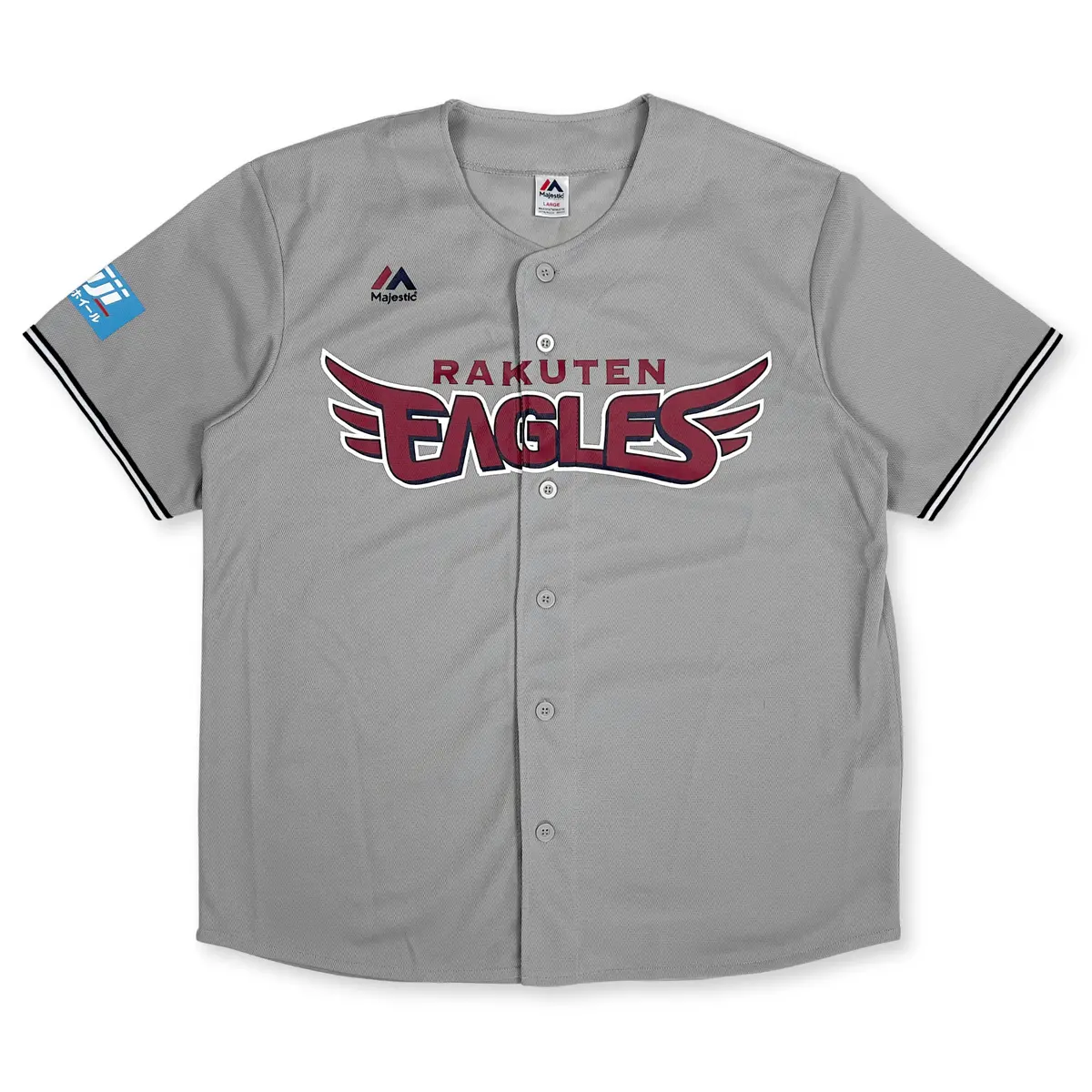 New Npb Japan Baseball Majestic Tohoku Rakuten Eagles Fuji 2021 Jersey Grey 1