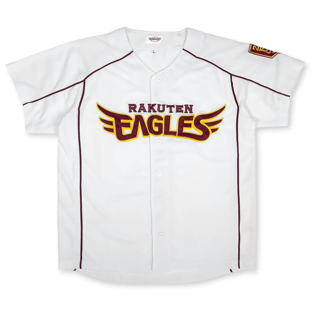 New Retro Japan Baseball Tohoku Rakuten Eagles 2010 Fan Club Knit Jersey White 1