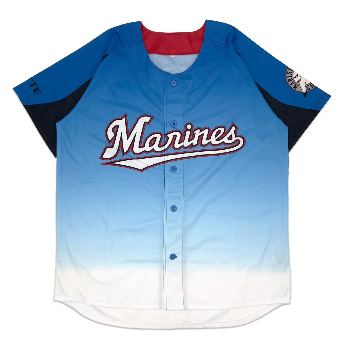 New Retro Japan Npb Chiba Lotte Marines Baseball Promotional Jersey Blue 1