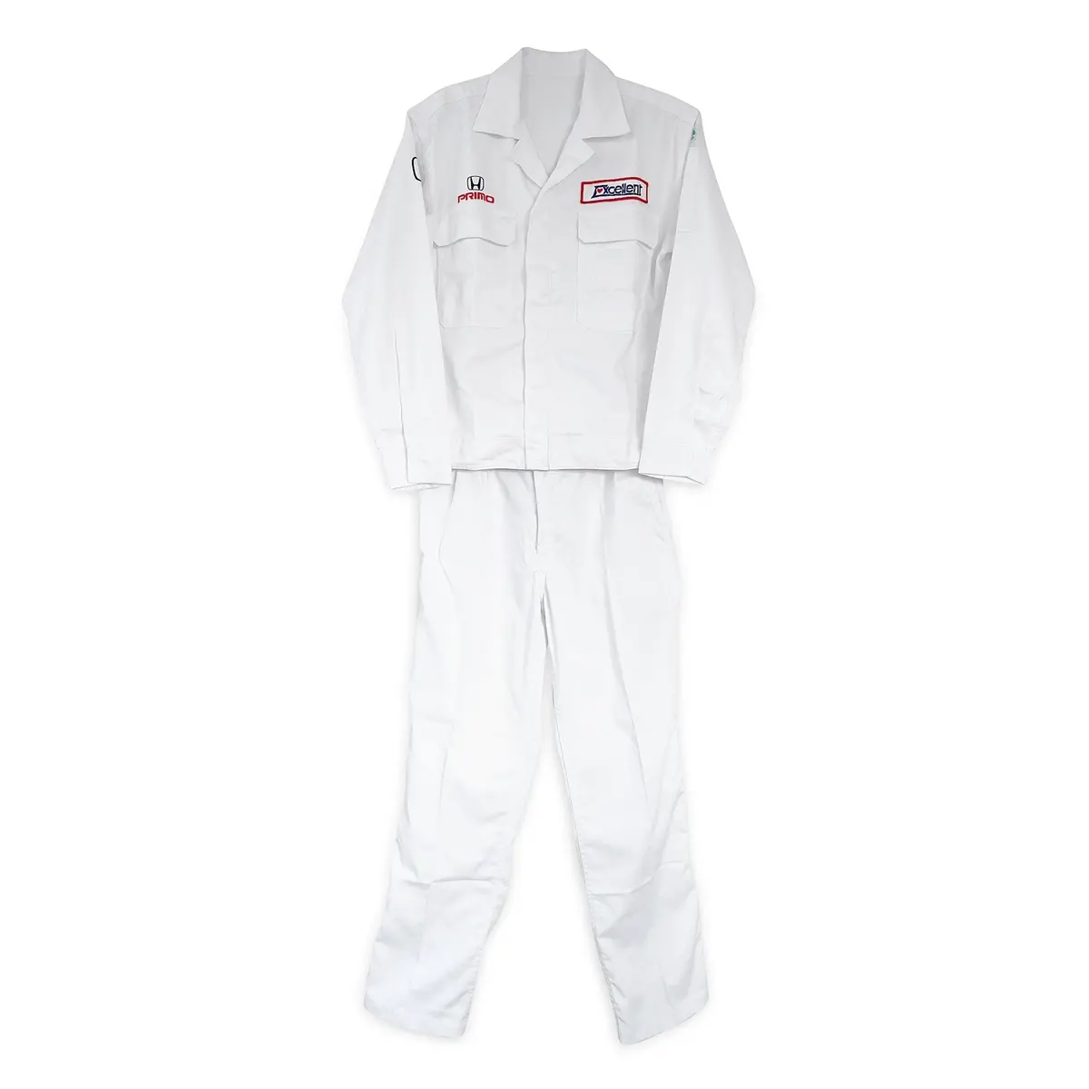 New Retro Jdm Honda Primo Excellent Mechanic Jacket And Pants Set White 1