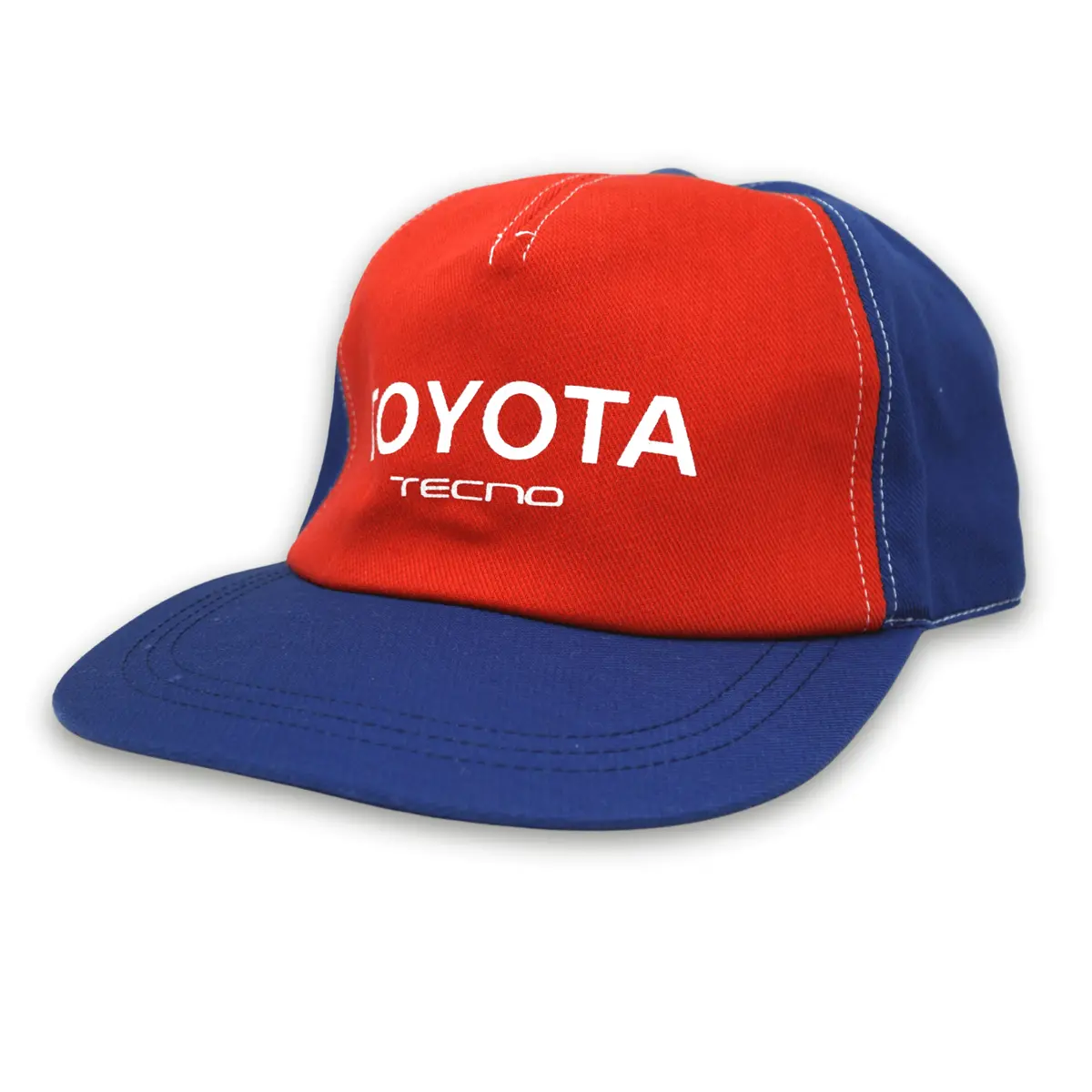 New Retro Jdm Japan Genuine Toyota Parts Tecno Mechanics Hat Cap Blue Red 1