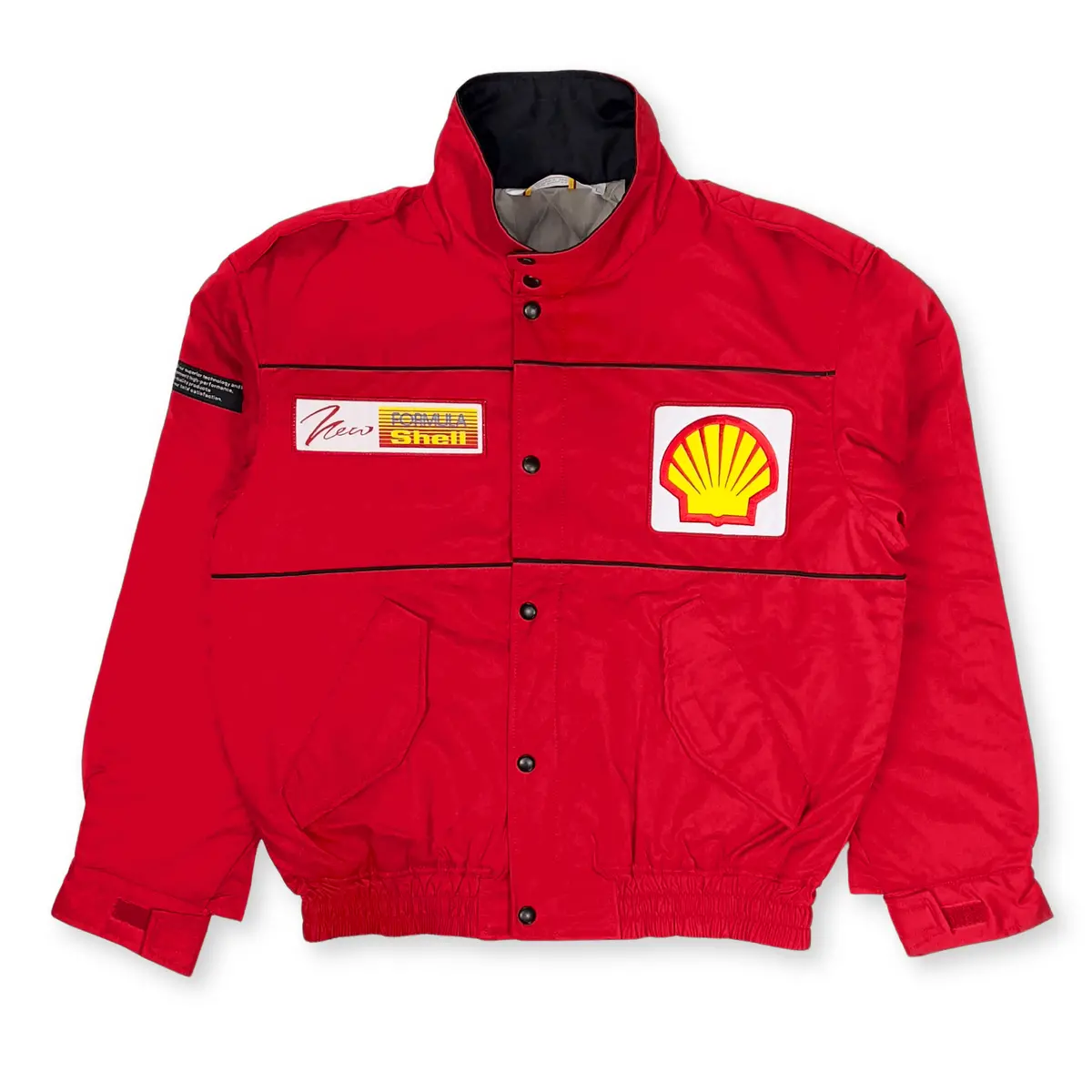 New Retro Jdm Japan Showa 1990S Formula Shell Sekiyu Winter Jacket Red 1