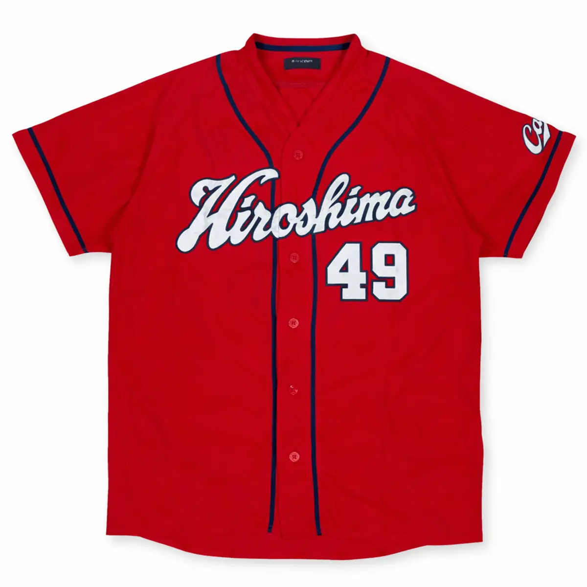 New Retro Npb Japan Hiroshima Carp Baseball Knit Jersey Yuya Shozui Red #49 1