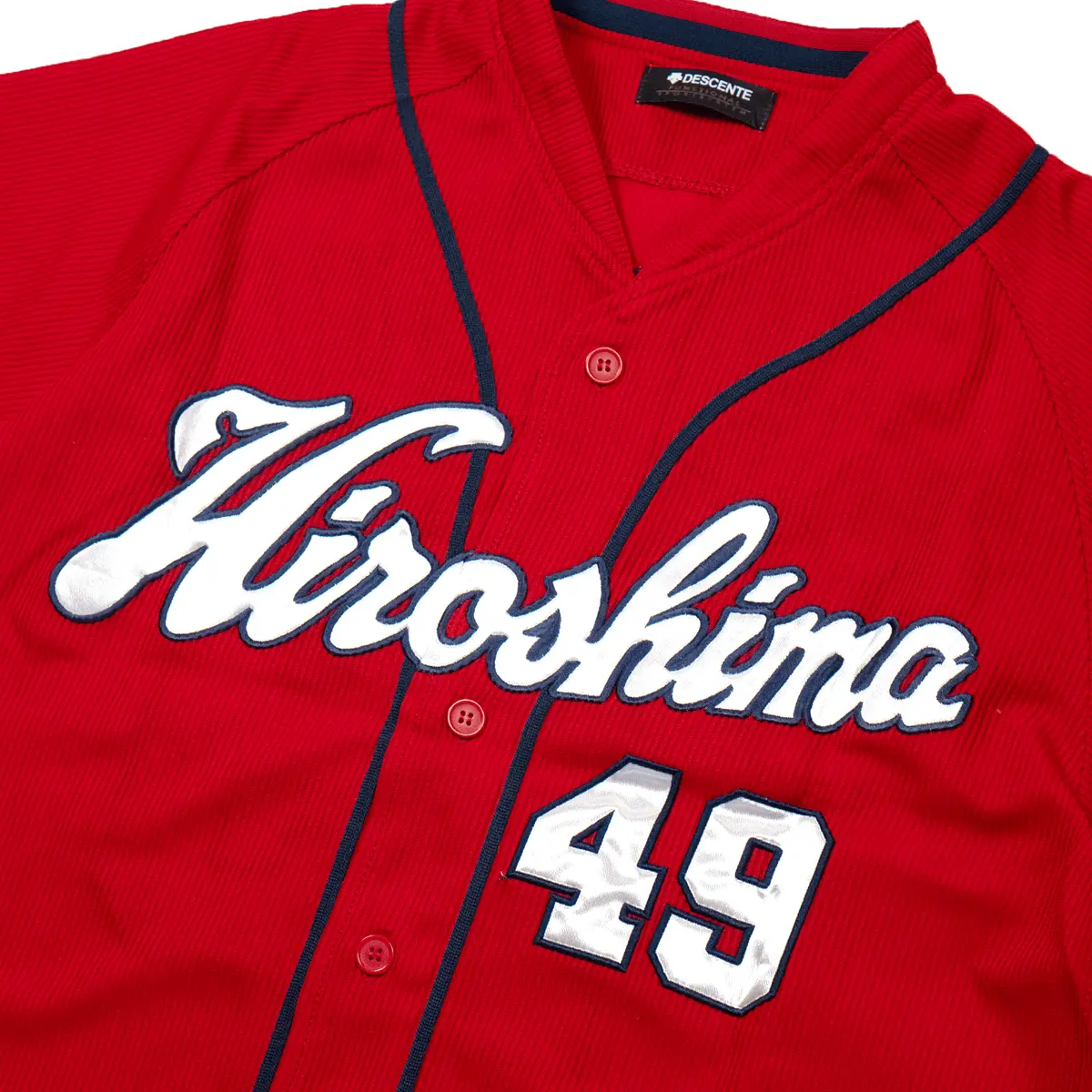 New Retro Npb Japan Hiroshima Carp Baseball Knit Jersey Yuya Shozui Red #49 3