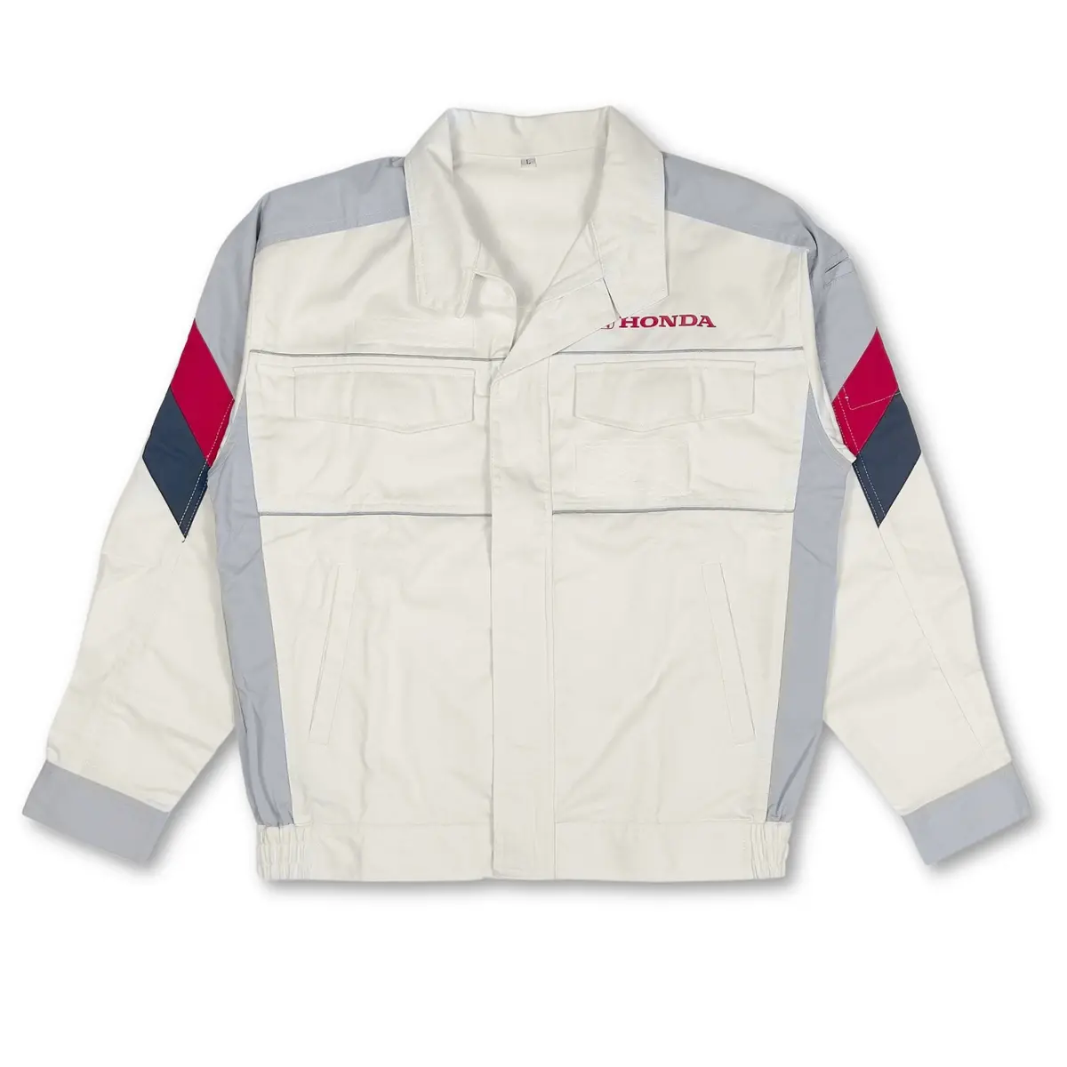 New Retro Showa Era 1990S Jdm Japan Honda Motors Mechanic Jacket White 1