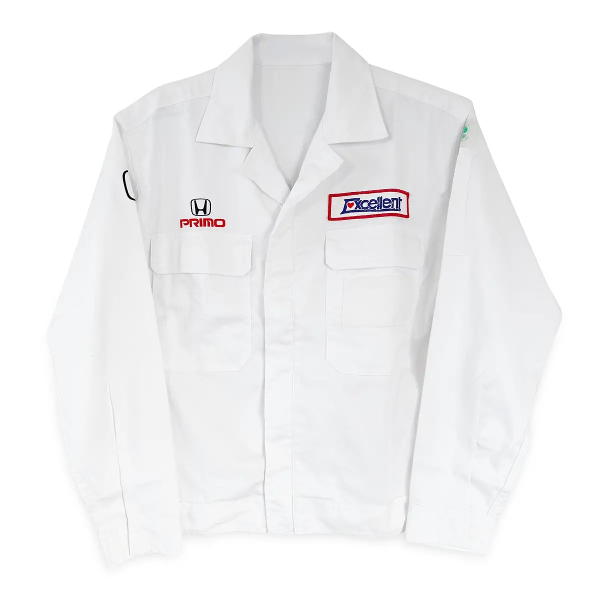New Retro Showa Era Jdm Honda Primo Excellent Mechanic Jacket White 1
