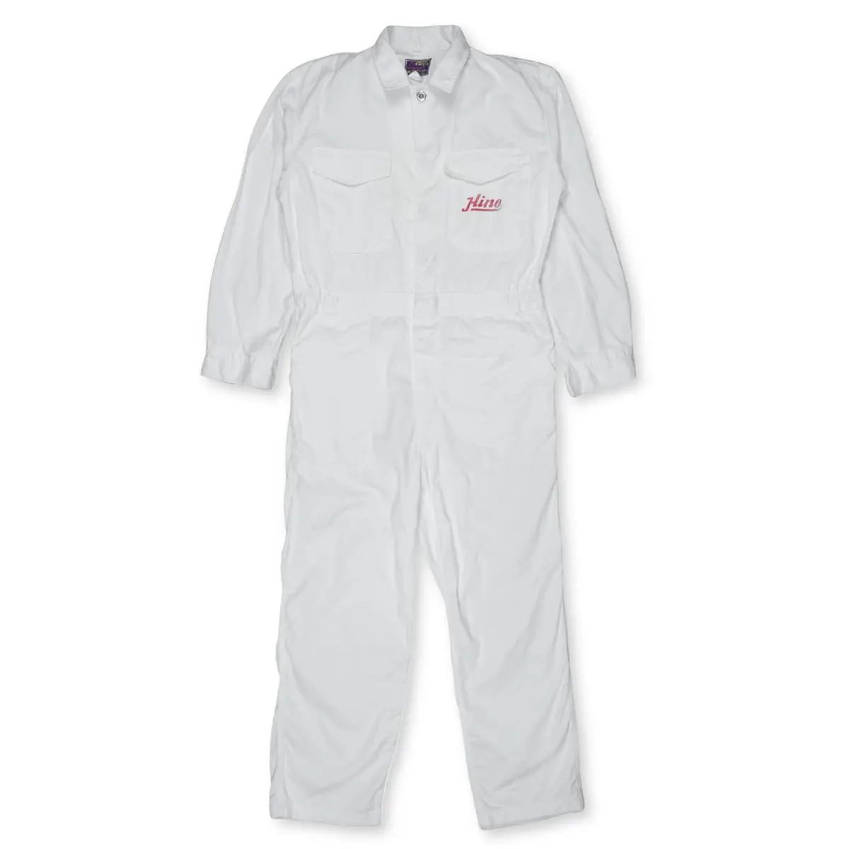 New Vintage 1970S Showa Jdm Hino Toyota Yokohama Tsunagi Coveralls White 1