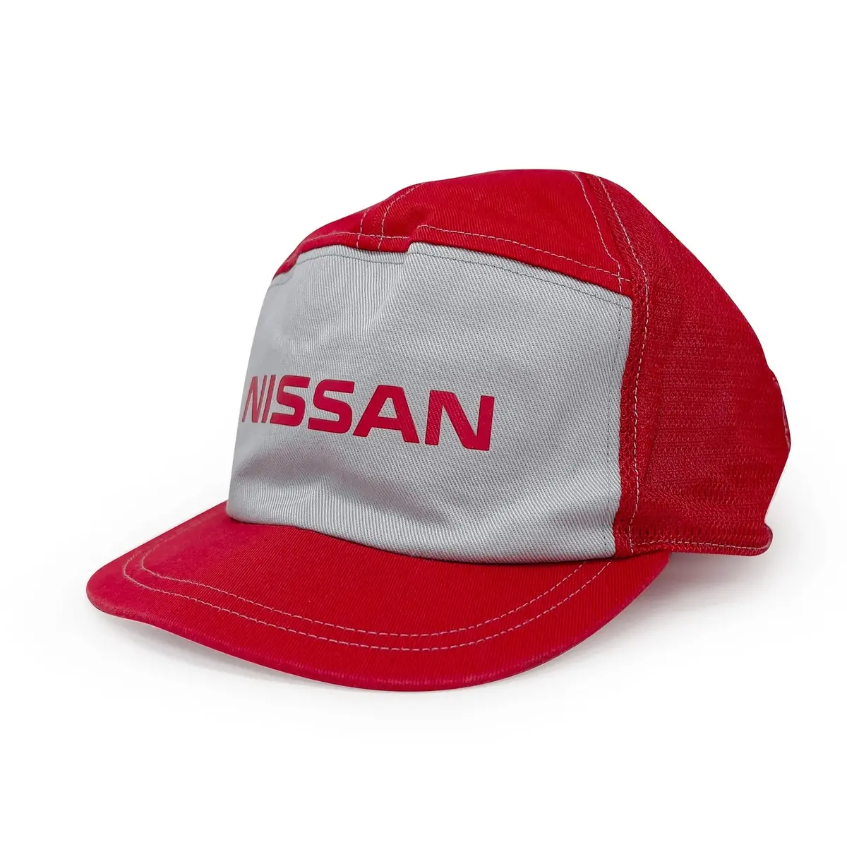 New Vintage Japanese Jdm Nissan Red Stage Mechanic Uniform Mesh Hat Cap Red 1