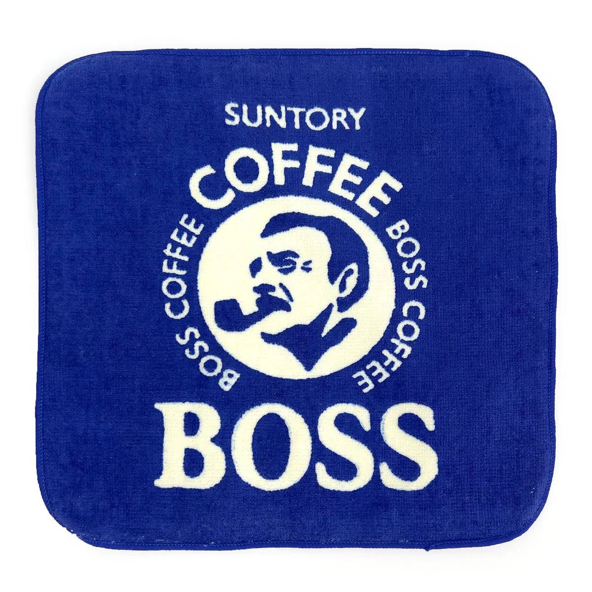 New Vintage Promotional Japan Suntory Boss Coffee Face Towel Blue 1