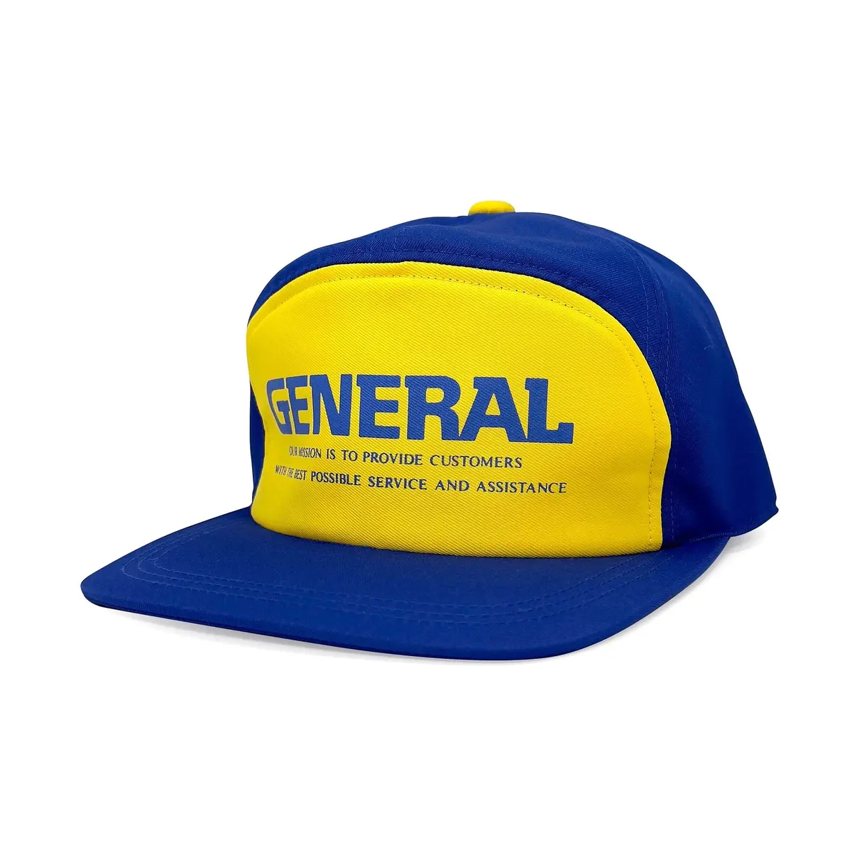 New Vintage Showa Era Japan Nisseki General Gas Station Mechanic Cap Hat Yellow 1