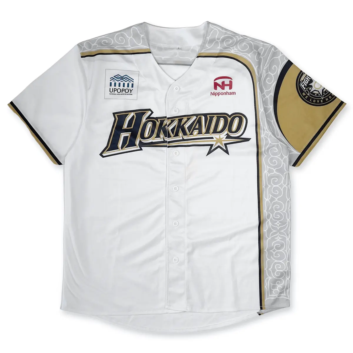Official Japan Hokkaido Nippon Ham Fighters Team Fan Club Light Jersey White V.2 1