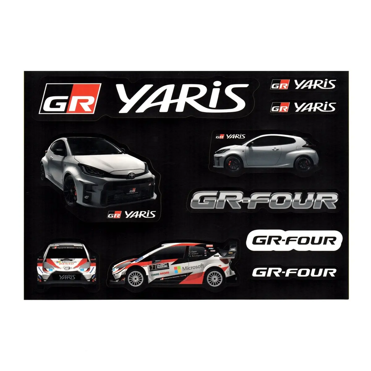 Official Promotional Jdm Japan Toyota Gazoo Racing Gr Yaris Sticker Pack 1