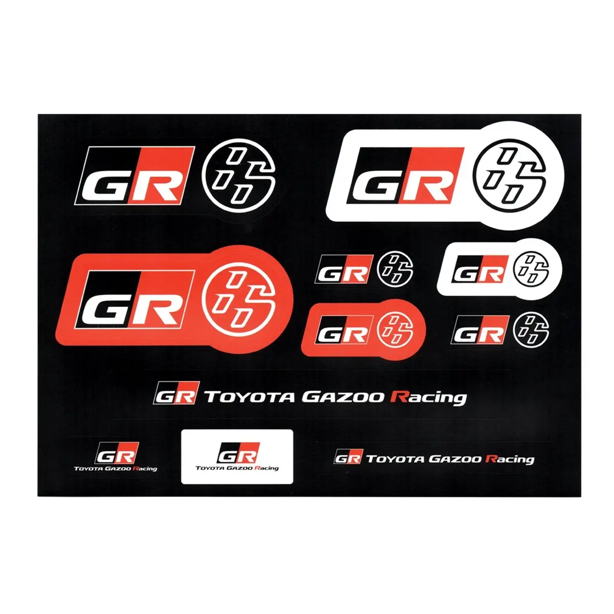 Official Promotional Jdm Japan Toyota Gazoo Racing Gr86 Sticker Pack 1