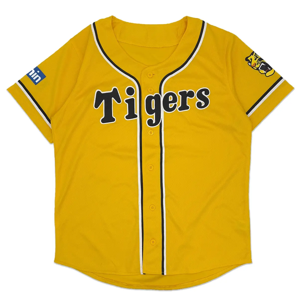 Mizuno Npb Retro Japan Hanshin Tigers Baseball Summer Jersey Yellow 1
