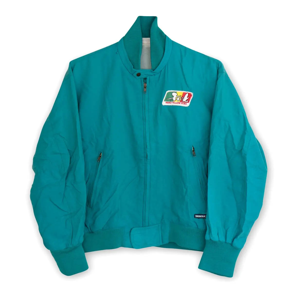 Retro 1980S Genuine Jdm Japan Honda Racing Wako Yellow Wing Jacket 1