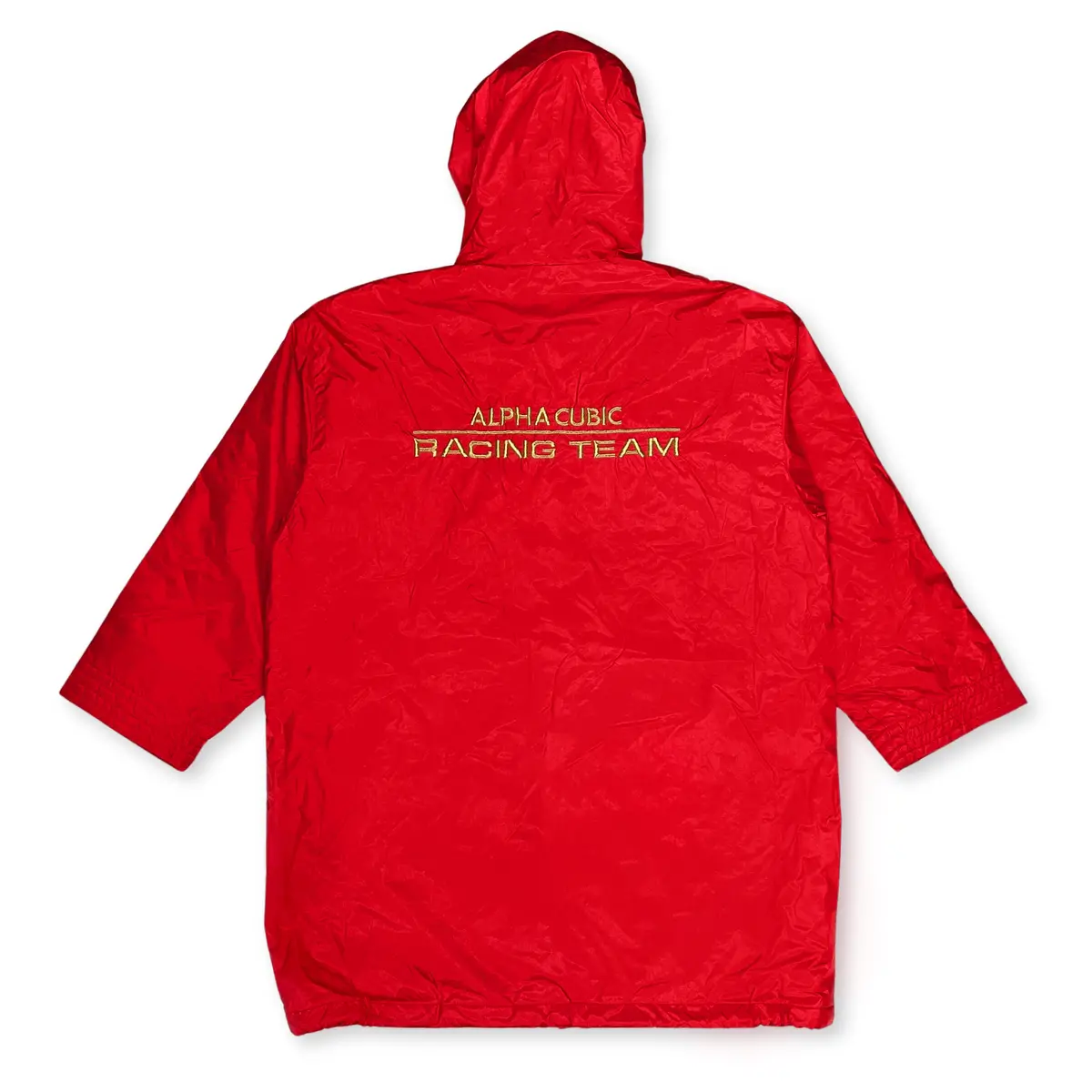 Retro 1990S Jdm Japan Alpha Cubic Porsche Racing Team Bench Jacket Red 1