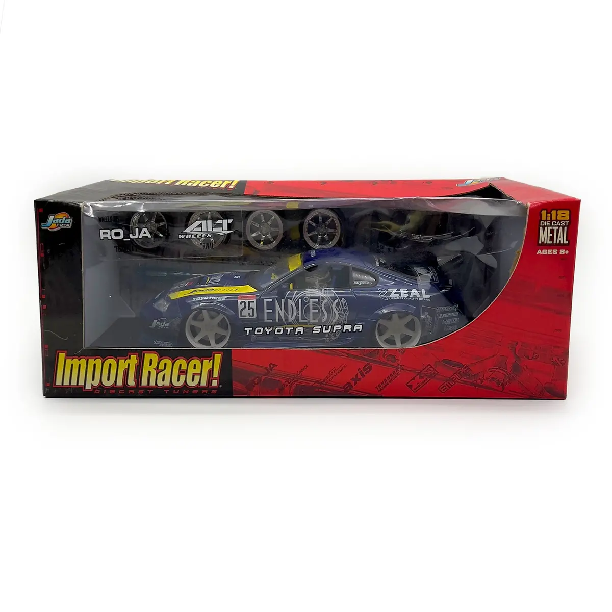 Retro 2003 Jada Toys Import Racer Endless Toyota Supra 63354Bu 1:18 1