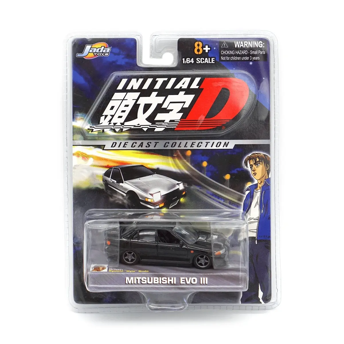 Retro 2004 Jada Toys Initial D Diecast Metal Car Mitsubishi Evolution Iii 1:64 1