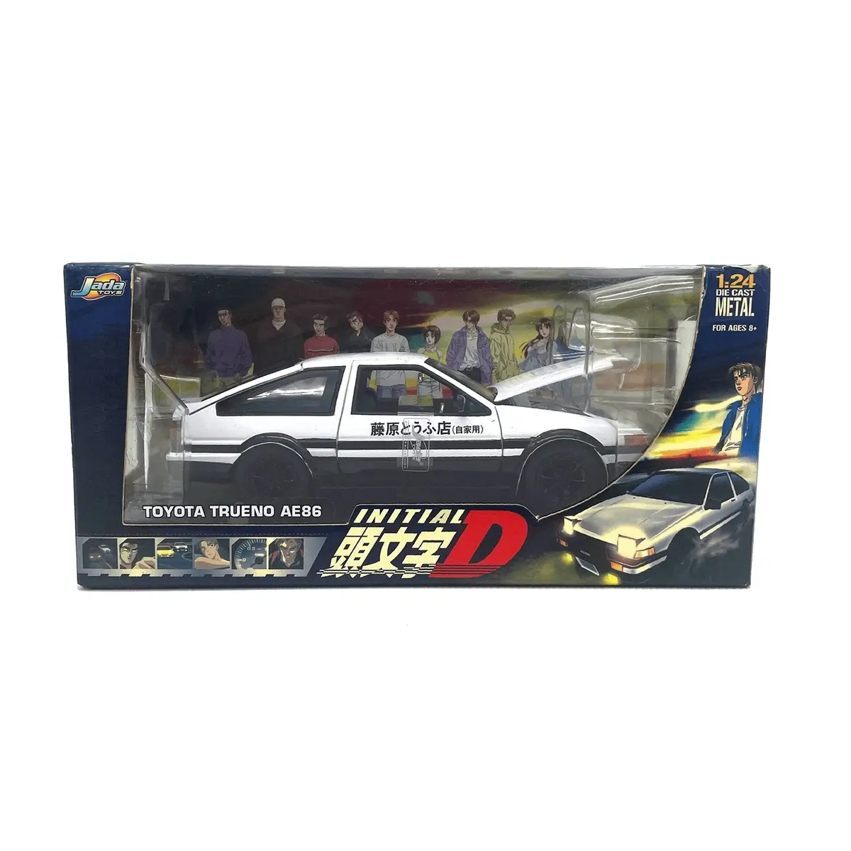 Retro 2004 Jada Toys Initial D Diecast Metal Toyota Trueno Ae86 1:24 1