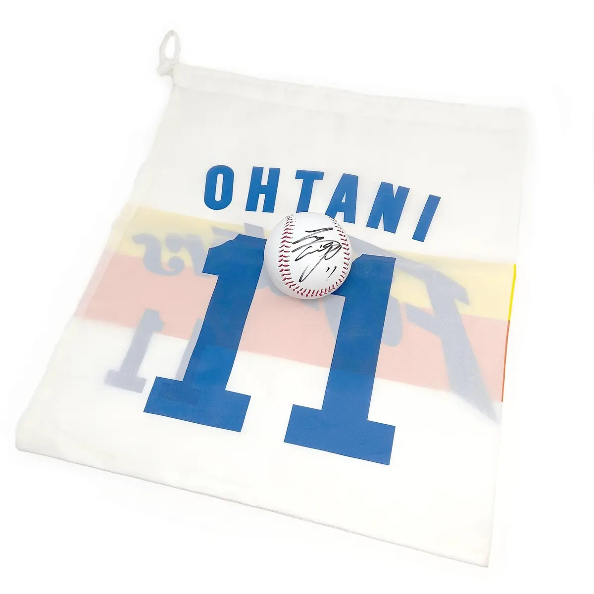 Retro Autographed Signed Nippon Ham Fighters Shohei Ohtani Baseball + Bag Set 1