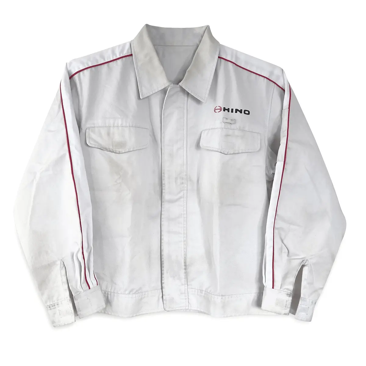 Retro Japan Jdm Hino Toyota Motors Staff Uniform Jacket Light Grey 1