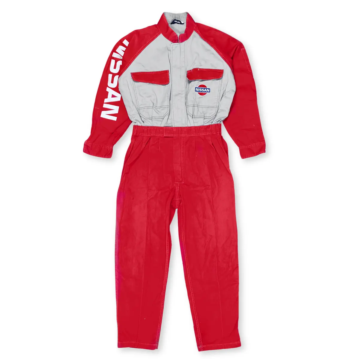 Retro Japan Jdm Nissan Tsunagi Showa Era Red Stage Staff Coverall Uniform 1