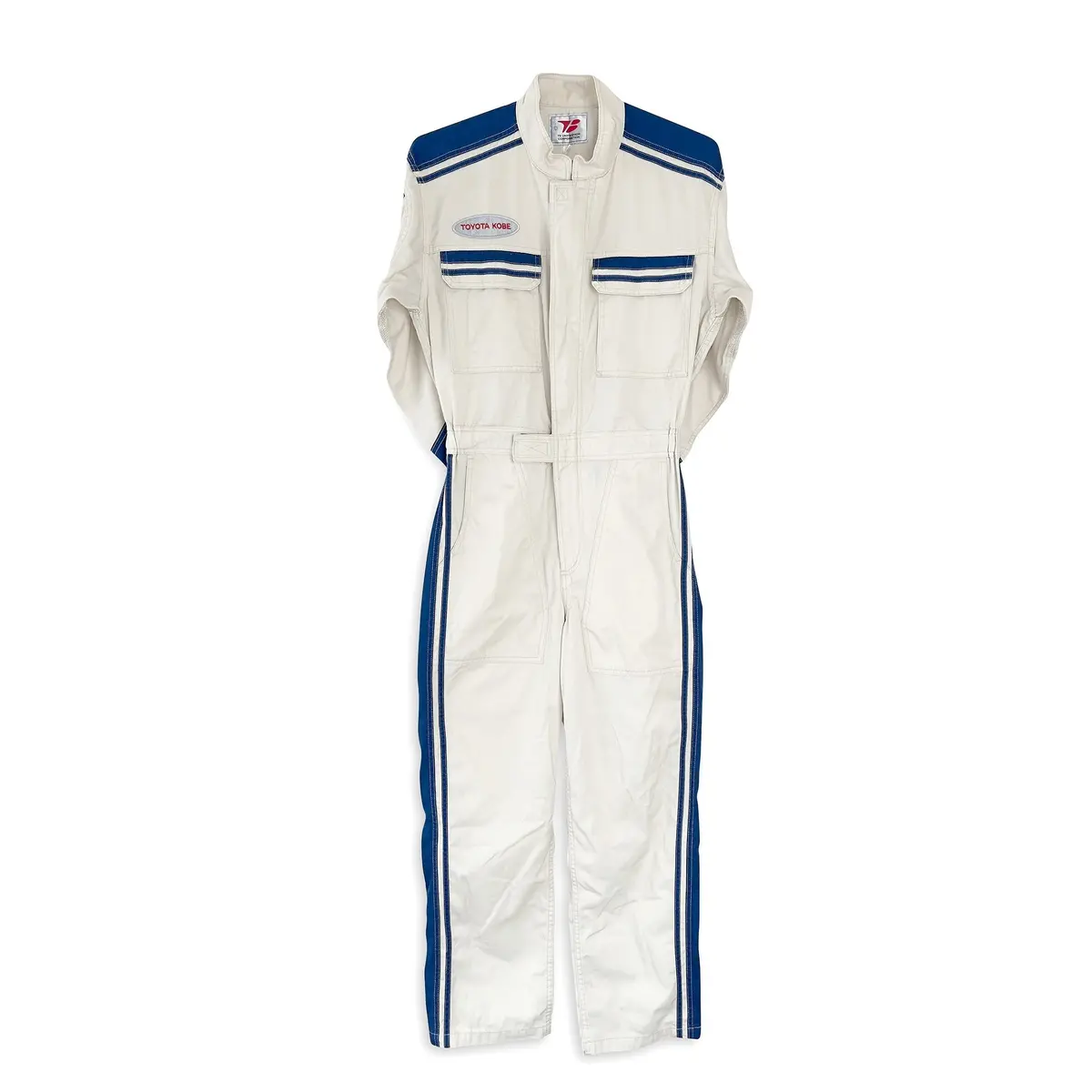 Retro Japan Jdm Toyota Kobe Summer Coveralls Tsunagi Mechanic Suite Blue 1