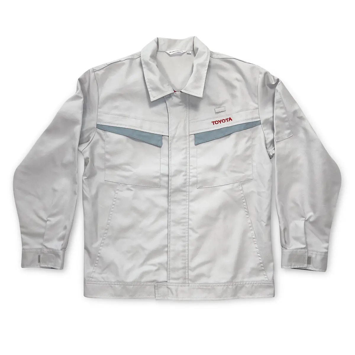 Retro Japan Jdm Toyota Motors Staff Uniform Jacket Light Grey 1