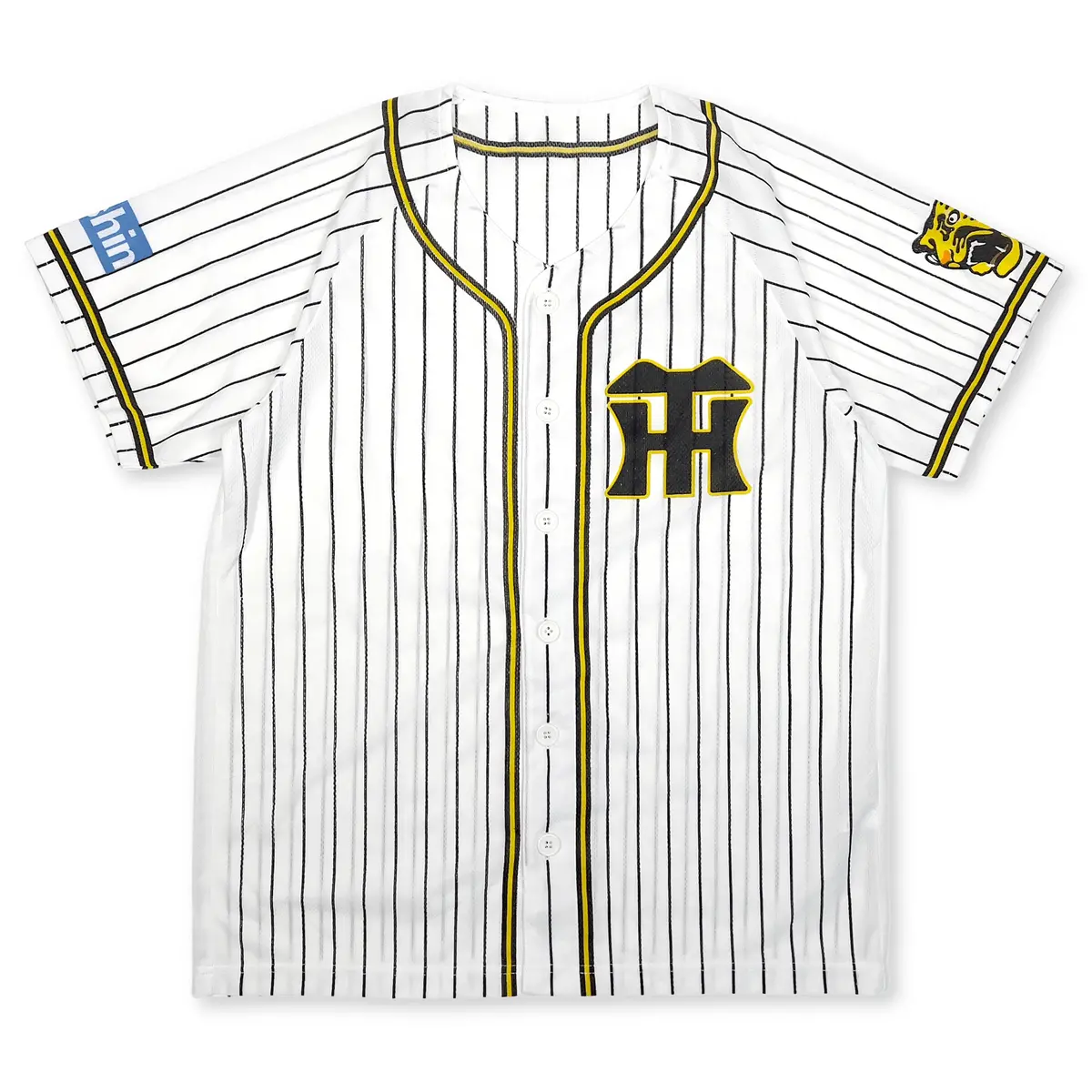 Mizuno Japan Npb Hanshin Tigers Baseball Pin Stripe Light Jersey 2013 White 1