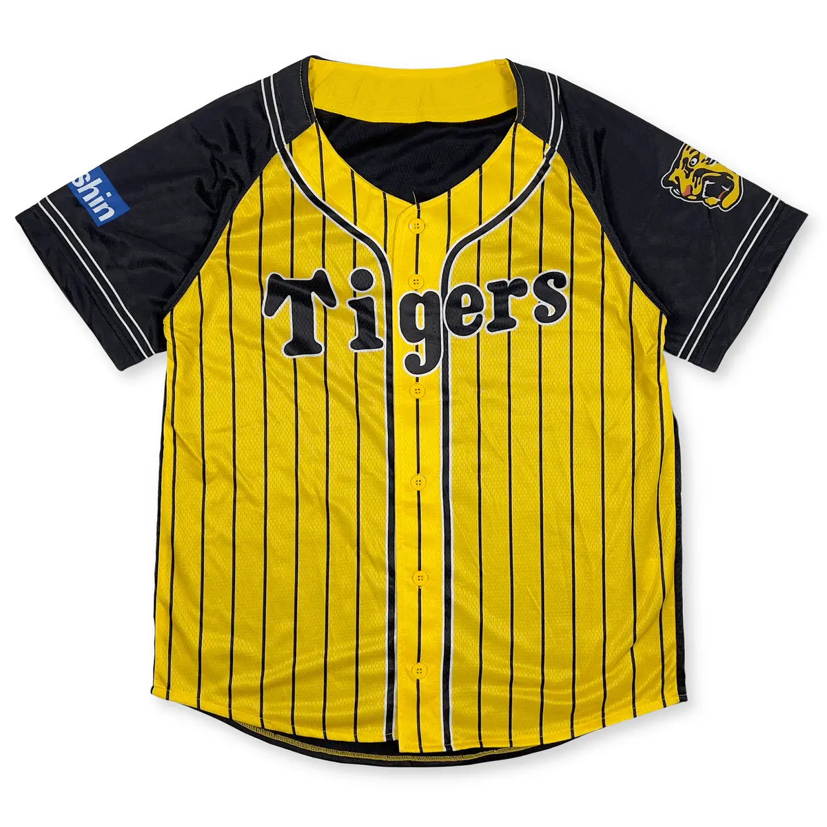 Retro Mizuno Japan Hanshin Tigers Pin Stripe Baseball Summer Jersey 1